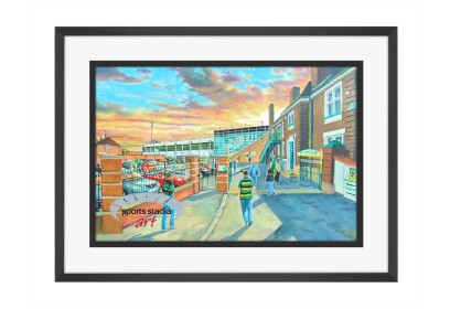 Franklins Gardens Stadium 'Going to the Match' Fine Art Print - Northampton Saints Rugby Union